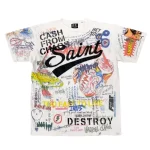 White SAINT Mxxxxxx x Takashi Murakami Graphic T-shirt