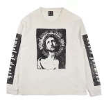 White Saint Michael Enemy of Satan Long Sleeve Tee