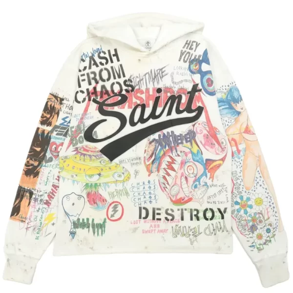 White Saint Mxxxxxx x Takashi Murakami Graff Hoodie