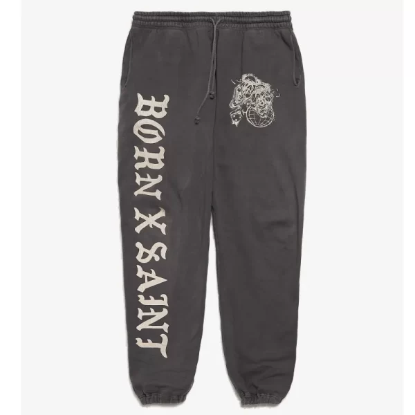 Washed Black Saint Mxxxxxx x Born x Raised Sweatpants