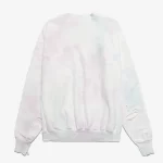White Tie-Dyed Saint Mxxxxxx Logo Embossed Sweatshirt Back