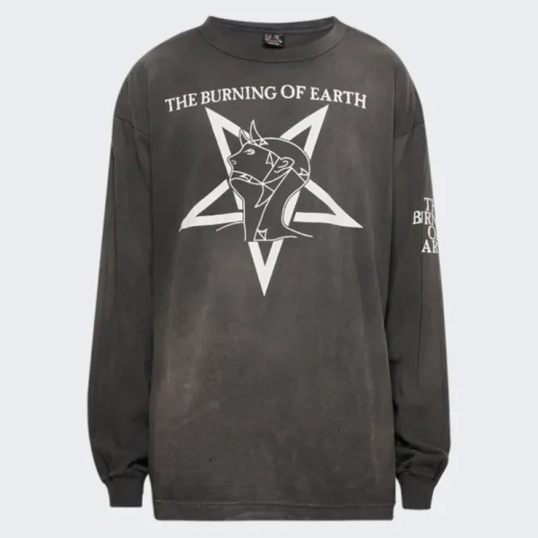 Black SAINT Mxxxxxx Burn of Earth Long Sleeve Tee