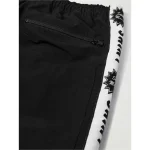 Black SAINT Mxxxxxx Logo Striped Nylon Track Pants View