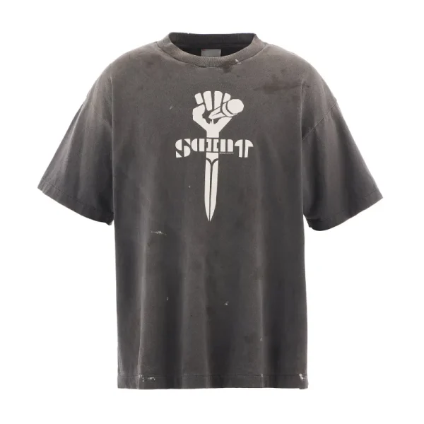 Black SAINT Mxxxxxx Saint Fist Short Sleeve Tee