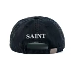 Black SAINT Mxxxxxx Saint Lacerating 6 Panel Cap Back
