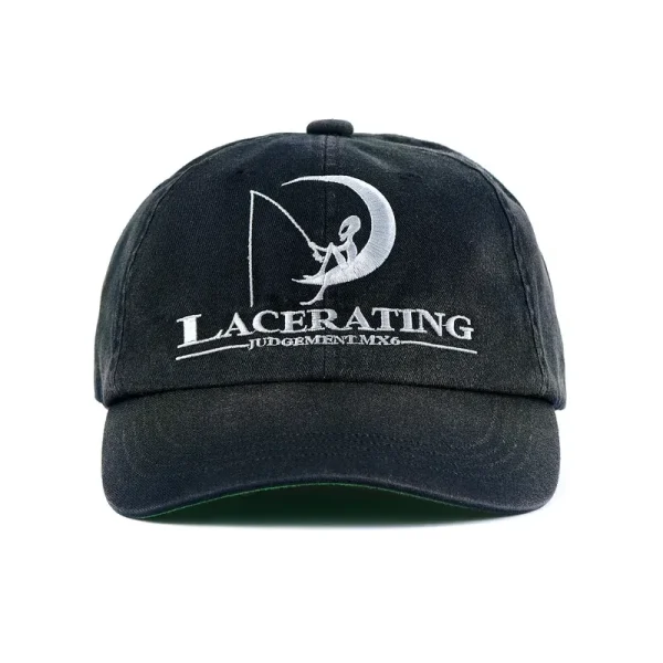 Black SAINT Mxxxxxx Saint Lacerating 6 Panel Cap