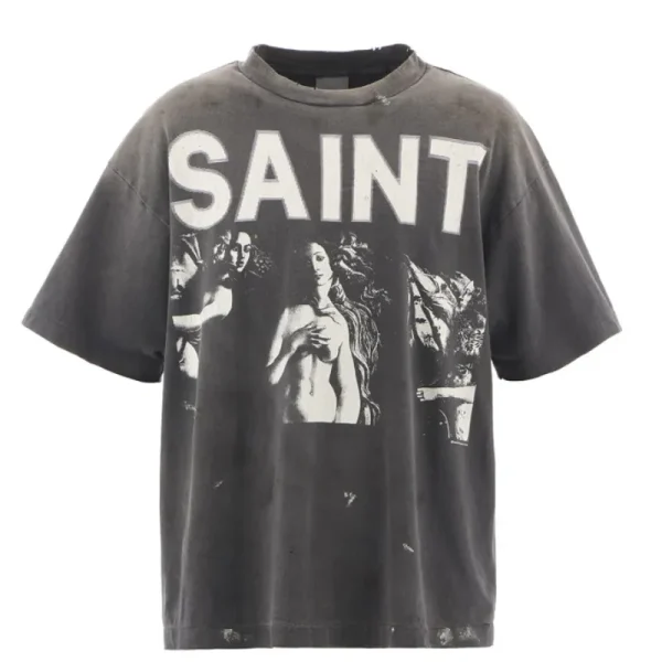 Black SAINT Mxxxxxx Saint Maria Short Sleeve Tee