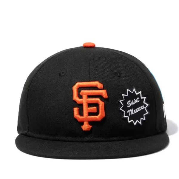 Black SAINT Mxxxxxx × MLB × New Era Giants Cap