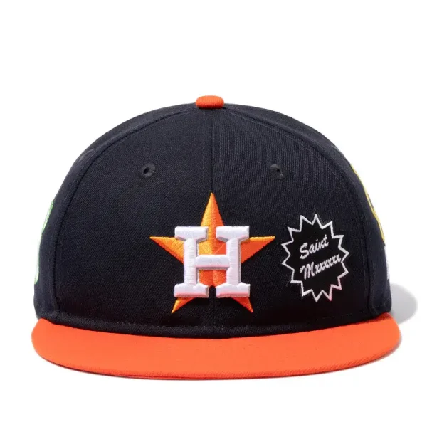 Black SAINT Mxxxxxx × MLB × New Era Houston Astros Cap