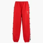 Red SAINT Mxxxxxx Logo Striped Nylon Track Pants
