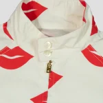 White/Red Saint Mxxxxxx Drizzler Zip-Up Jacket Top