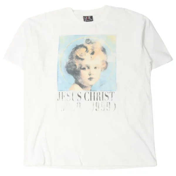 White Saint Mxxxxxx Nirvana Jesus Short Sleeve Tee