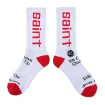 White Saint Mxxxxxx Sit Down Sock