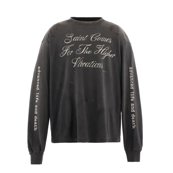 Black Saint Mxxxxxx SAINT Comes Long Sleeve TeeBlack Saint Mxxxxxx SAINT Comes Long Sleeve Tee