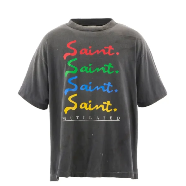 Black Saint Mxxxxxx SAINT Mutilated Short Sleeve Tee