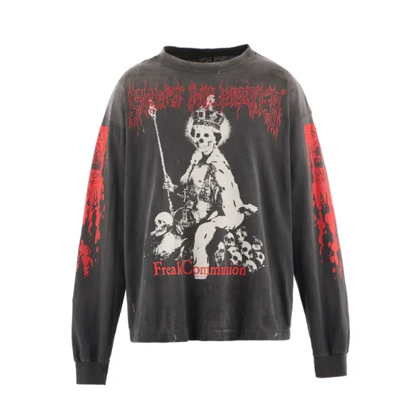 Black Saint Mxxxxxx SAINT is a Kiss Long Sleeve Tee