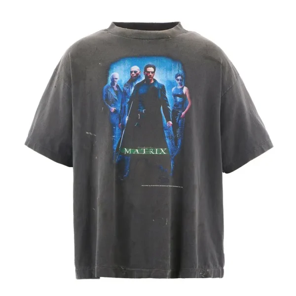 Black Saint Mxxxxxx x The Matrix Logo Short Sleeve T-shirt