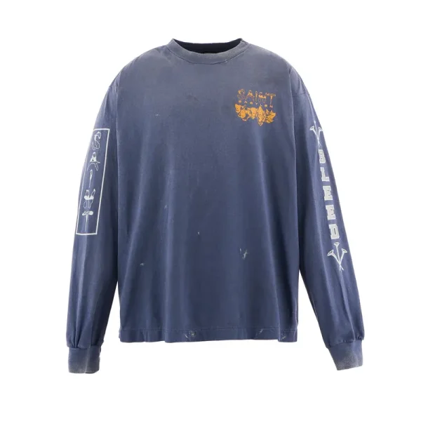 Navy Saint Mxxxxxx x BABYLON Bleed Long Sleeve Tee
