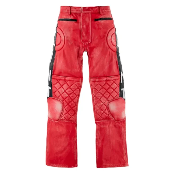 Red Saint Mxxxxxx SAINT Racer Leather Pants