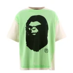 White/Green Saint Mxxxxxx x Bape Genuine Short Sleeve Tee