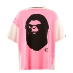 White/Pink Saint Mxxxxxx x Bape Genuine Short Sleeve Tee