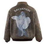 Brown SAINT Mxxxxxx × Hajime Sorayama A2 Leather Jacket Back