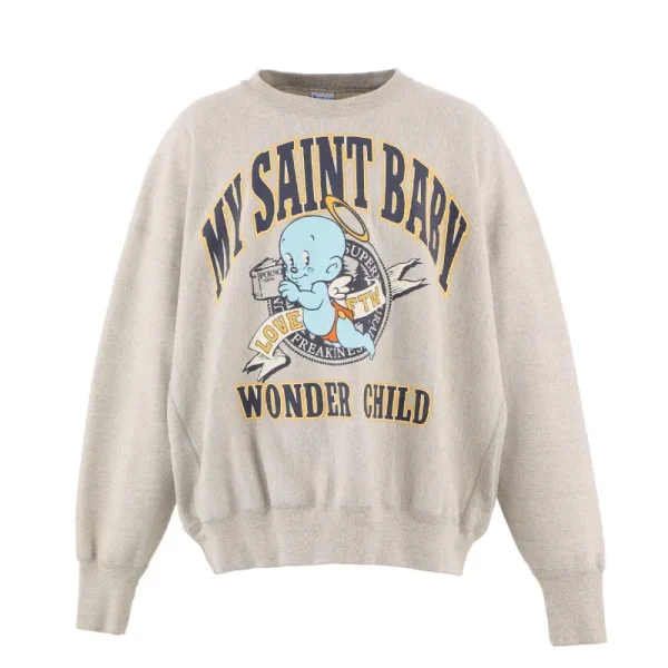 Grey Saint Mxxxxxx My SAINT Baby Crewneck Sweater
