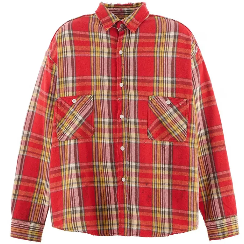 Red Saint Mxxxxxx Checked Flannel Shirt