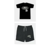 Black Central Cee x Corteiz 23 Chain Shorts Set