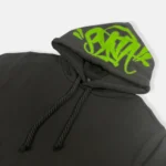 Black/Green Syna World Logo Hoodie - Image 3