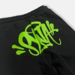 Black/Green Syna World Logo Sweatpants - Image 3