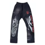 Midnight Black Hellstar Records Airbrushed Skull Tracksuit - Image 4