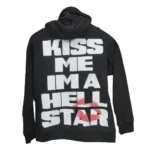 Black/White Hellstar Kiss Me I Am Hellstar Hoodie - Image 2