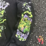 Black Retro Zip-up Hellstar Hoodie - Image 3