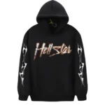 Brown Hellstar Records Flame Hoodies - Image 2
