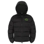 Black/Neon Green SYNA Double Puffer Zip-Up Jacket - Image 2