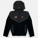 Black/Red Central Cee Syna World X Nike Tech Fleece Zip-Up Hoodie