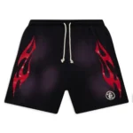 Black/Red Hellstar Studios Flame Short