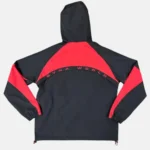 Black/Red Syna Logo Vortex Woven Zip-Up Hooded Jacket - Image 2