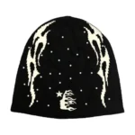 Grey/Black Rhinestones Hellstar Flame Beanies
