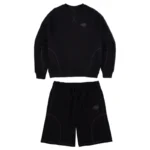 Black/Green SYNA World Energy Crewneck Short Sets