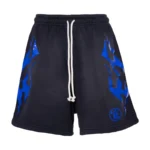 Black/Blue Hellstar Studios Flame Shorts
