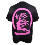 Black/Pink Hellstar Classic Rhinestone Logo T-Shirt - Image 2