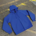 Blue SYNA Neoprene Zip-Up Hoodie