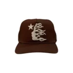 Brown Rhinestone Hellstar Logo Hat