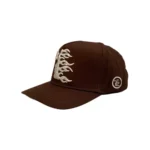 Brown Rhinestone Hellstar Logo Hat - Image 3