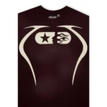 Brown Hellstar Studios Warm-Up T-shirt - Image 3