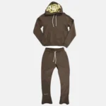 Brown/Yellow Syna World Syna Logo Printed Tracksuit