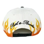 Cream/Navy Hellstar Vintage Flame Snapback Hat - Image 2