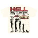 White and Cream Hellstar Studios Human Development T-Shirts - Image 2